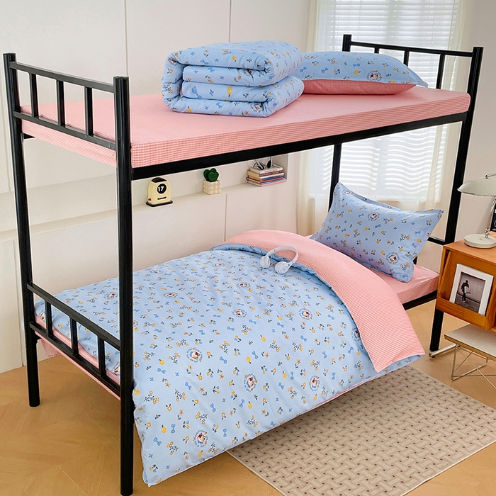 91家纺网 家纺一手货源 找家纺 锦润家纺2025新款全棉13372学生三件套纯棉宿舍六件套 花玉颜