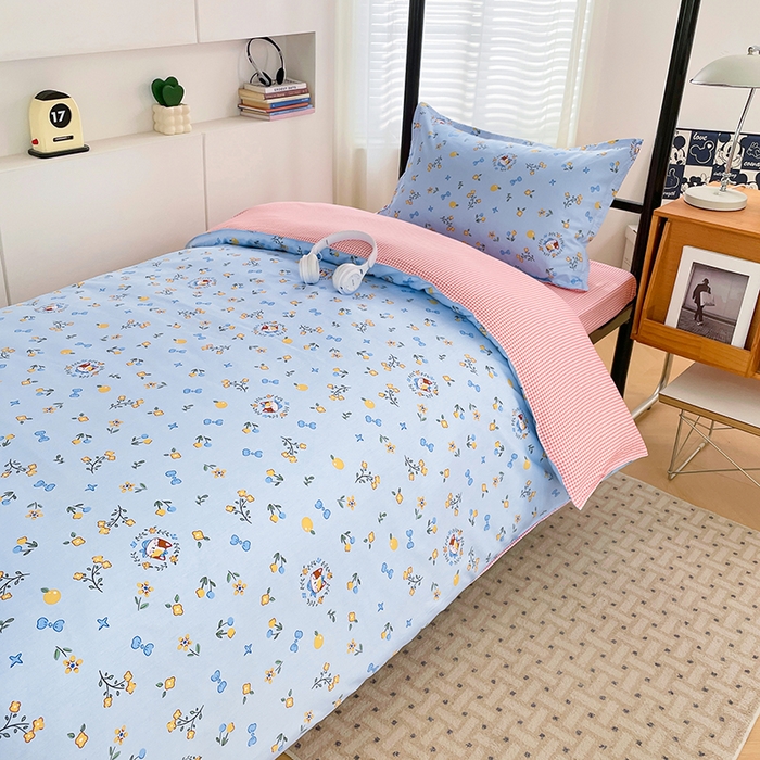 91家纺网 家纺一手货源 找家纺 锦润家纺2025新款全棉13372学生三件套纯棉宿舍六件套 花玉颜