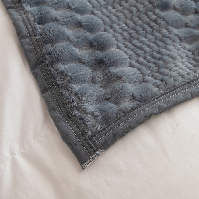 91家纺网 家纺一手货源 找家纺 胜百毛毯2025新金龟绒毛毯 深灰