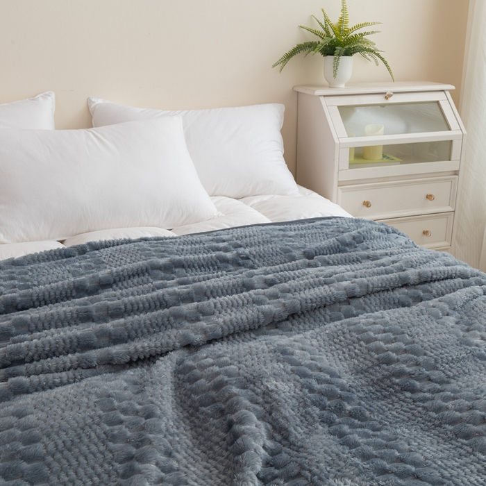 91家纺网 家纺一手货源 找家纺 胜百毛毯2025新金龟绒毛毯 深灰