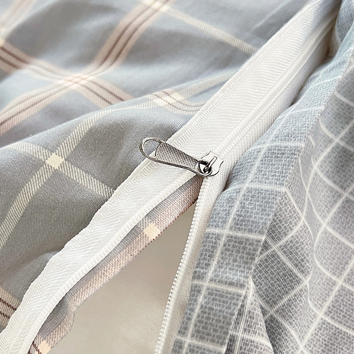 91家纺网 家纺一手货源 找家纺 锦润家纺2025新款全棉13372学生三件套纯棉宿舍六件套 潮音-深灰