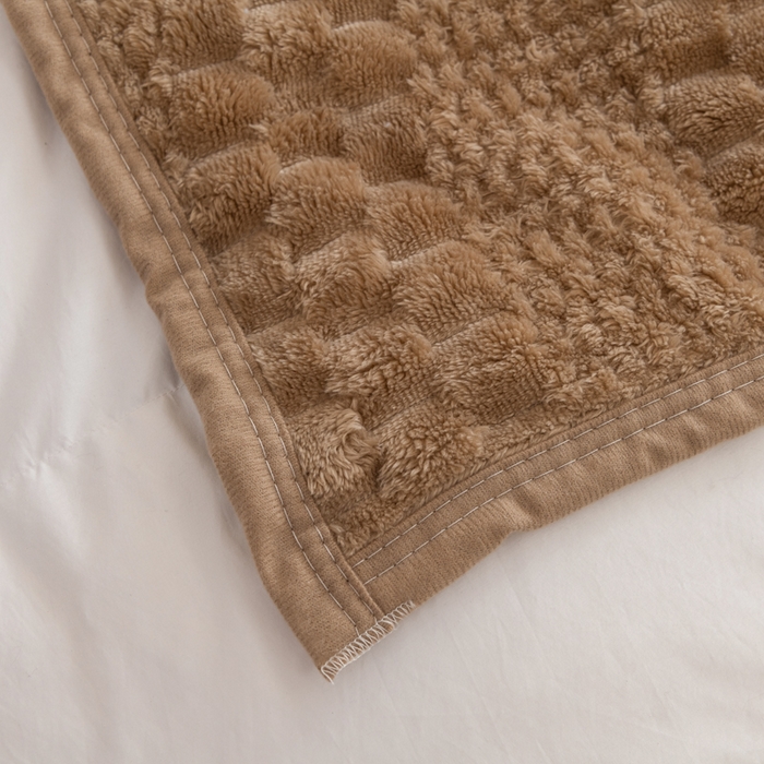 91家纺网 家纺一手货源 找家纺 胜百毛毯2025新金龟绒毛毯 棕色