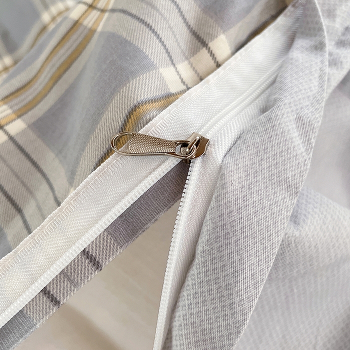 91家纺网 家纺一手货源 找家纺 锦润家纺2025新款全棉13372学生三件套纯棉宿舍六件套 泊雅-灰