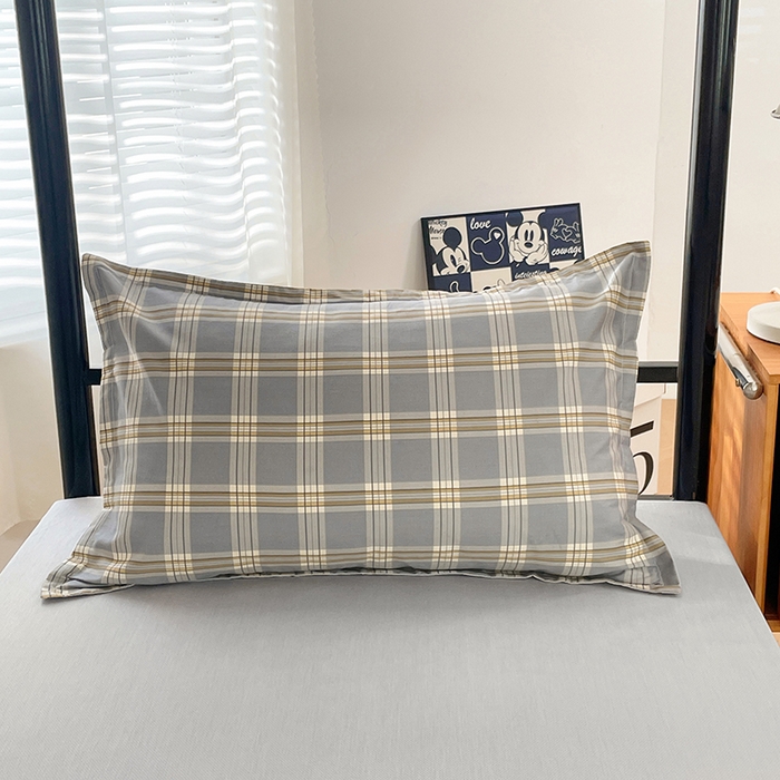 91家纺网 家纺一手货源 找家纺 锦润家纺2025新款全棉13372学生三件套纯棉宿舍六件套 泊雅-灰