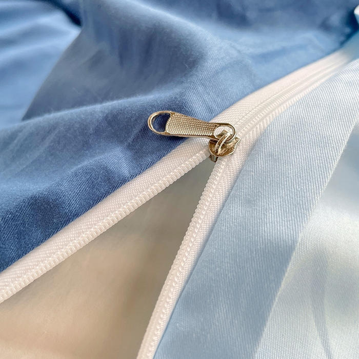 91家纺网 家纺一手货源 找家纺 锦润家纺2025新款13372全棉纯色双拼学生宿舍三件套六件套