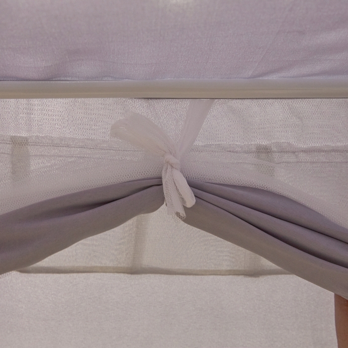 91家纺网 家纺一手货源 找家纺 博诺蚊帐 2025新款U型烤漆方顶坐床蚊帐 花园熊猫