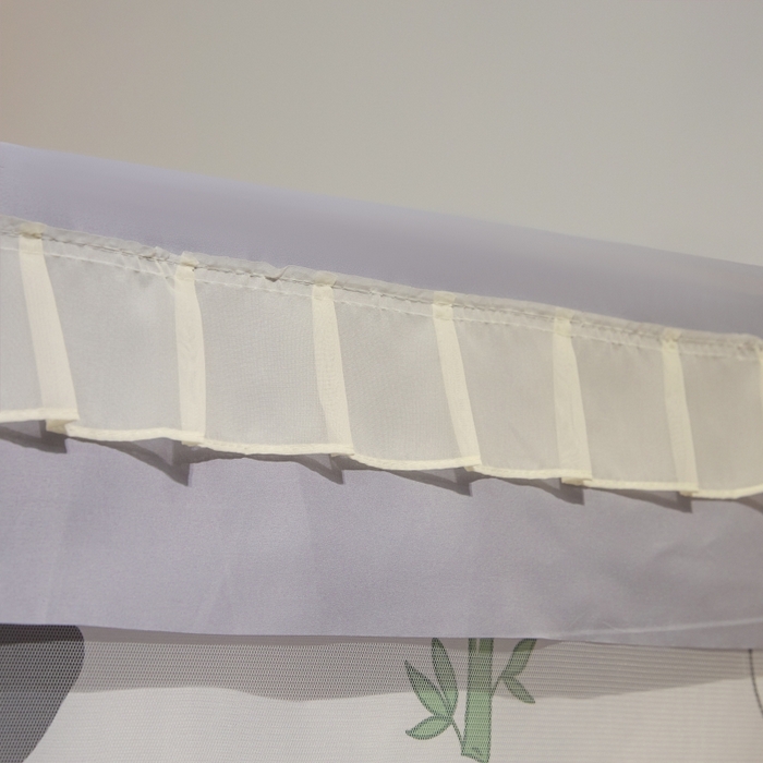 91家纺网 家纺一手货源 找家纺 博诺蚊帐 2025新款U型烤漆方顶坐床蚊帐 花园熊猫