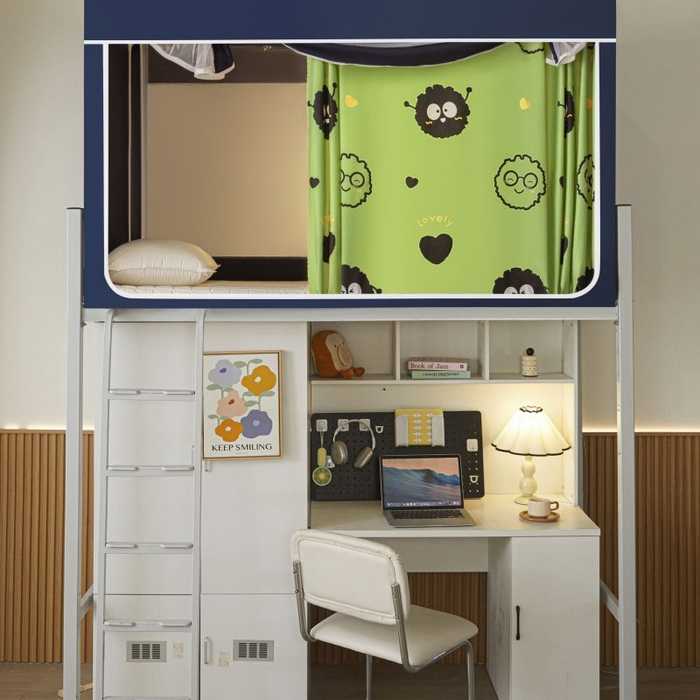 91家纺网 家纺一手货源 找家纺 博诺蚊帐 2025新款学生床遮光蚊帐 绿色煤球