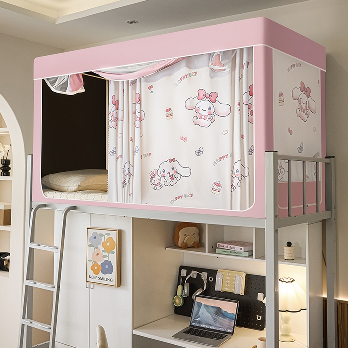 91家纺网 家纺一手货源 找家纺 博诺蚊帐 2025新款学生床遮光蚊帐 玉桂狗