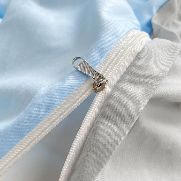 91家纺网 家纺一手货源 找家纺 锦润家纺2025新款13372全棉纯色双拼学生宿舍三件套六件套