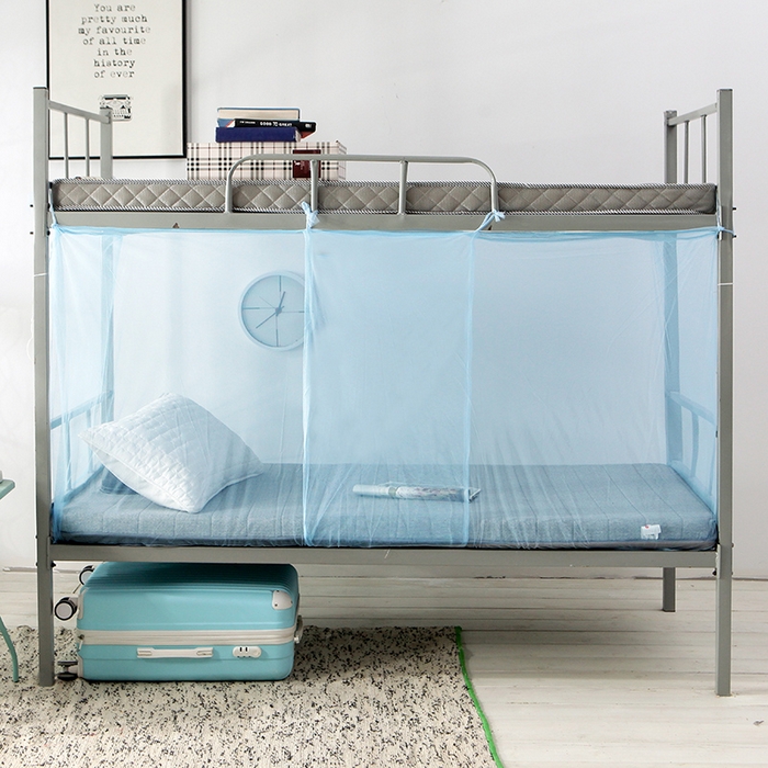 91家纺网 家纺一手货源 找家纺 博诺蚊帐 2025新款学生宿舍蚊帐 蓝色