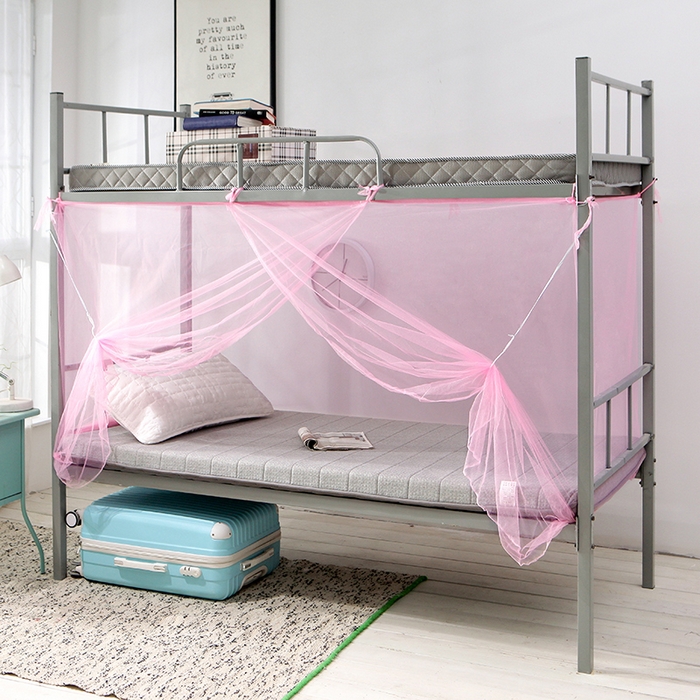 91家纺网 家纺一手货源 找家纺 博诺蚊帐 2025新款学生宿舍蚊帐 粉色