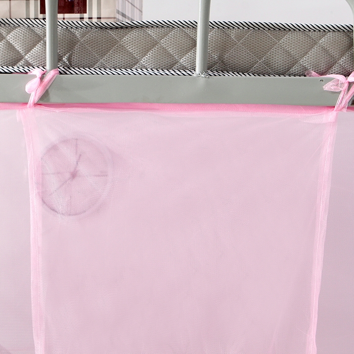 91家纺网 家纺一手货源 找家纺 博诺蚊帐 2025新款学生宿舍蚊帐 粉色