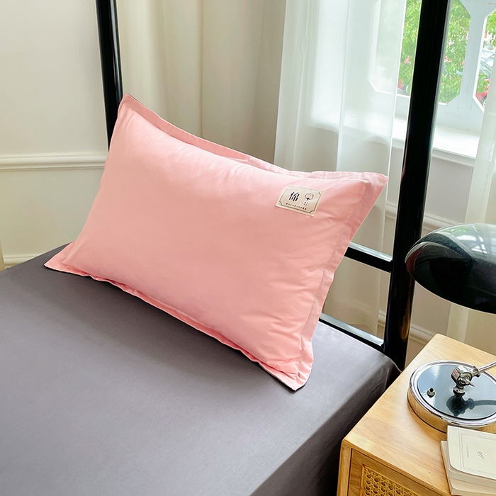 91家纺网 家纺一手货源 找家纺 锦润家纺2025新款13372全棉纯色双拼学生宿舍三件套六件套