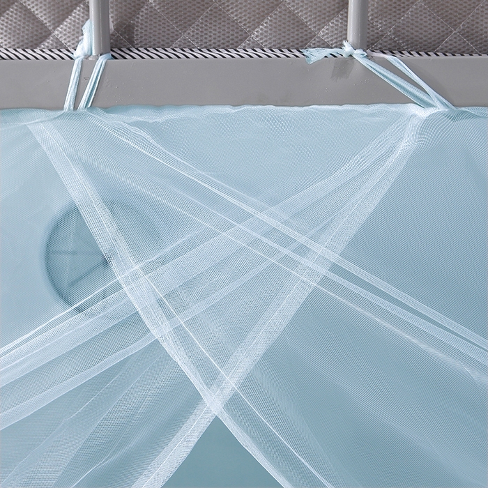 91家纺网 家纺一手货源 找家纺 博诺蚊帐 2025新款学生宿舍蚊帐 蓝色