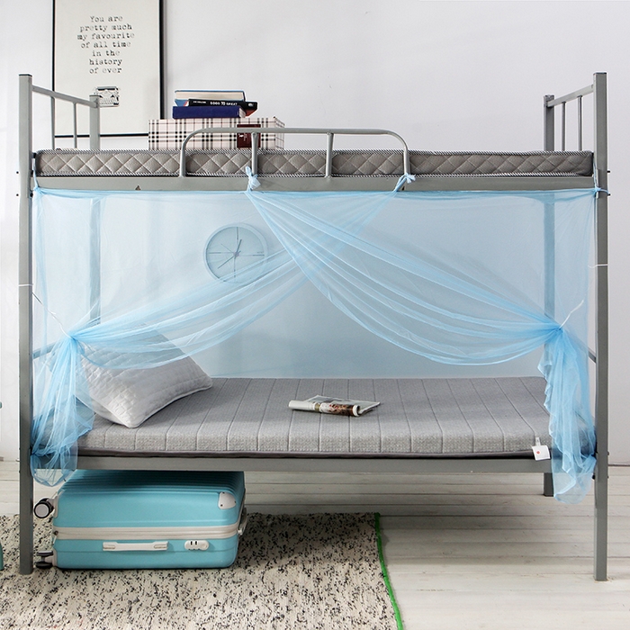 91家纺网 家纺一手货源 找家纺 博诺蚊帐 2025新款学生宿舍蚊帐 蓝色