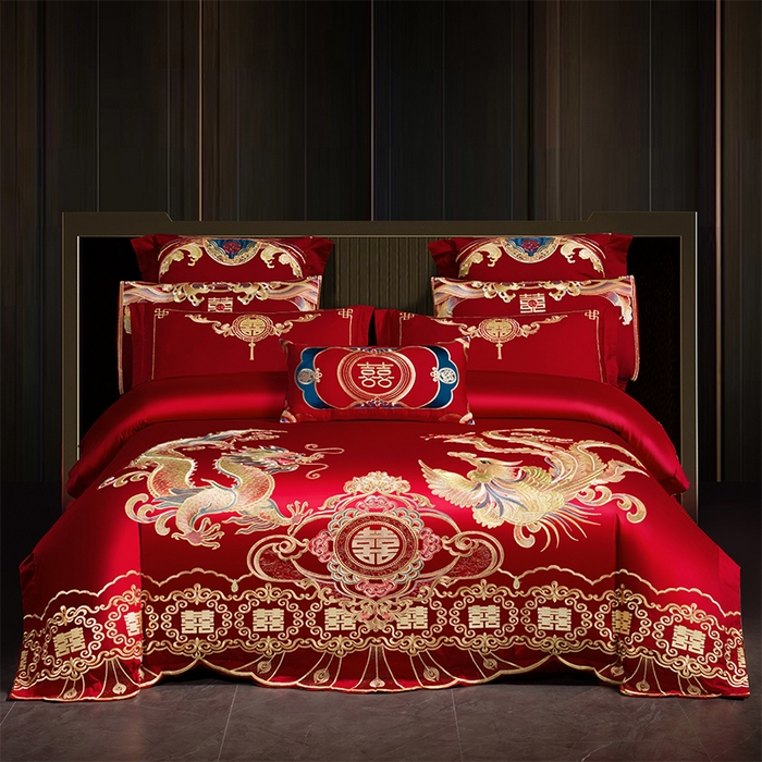 91家纺网 家纺一手货源 找家纺 （总）用心 2025新款婚庆全棉刺绣四件套多件套系列