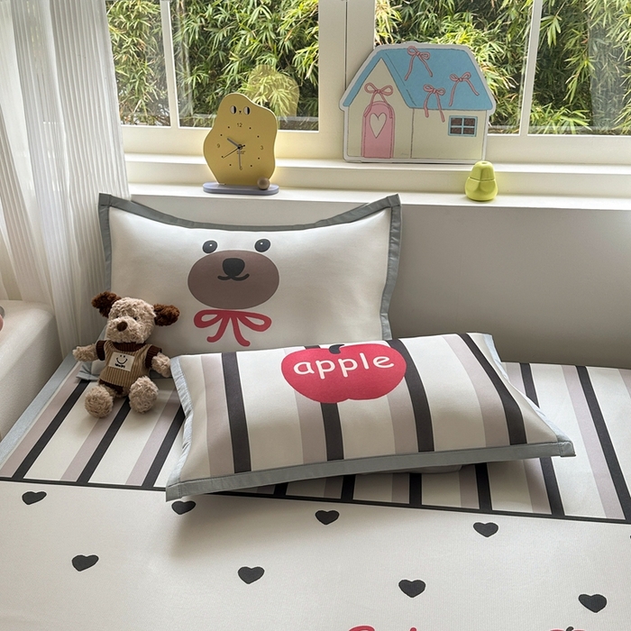 91家纺网 家纺一手货源 找家纺  （提供买家秀 爆款花型 不断货）2025新款A类碳光软冰丝凉席系列-床笠款 幸运狗狗