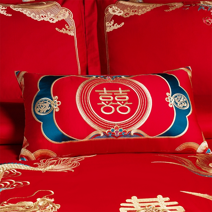 91家纺网 家纺一手货源 找家纺 用心 2025新款婚庆全棉刺绣四件套多件套系列