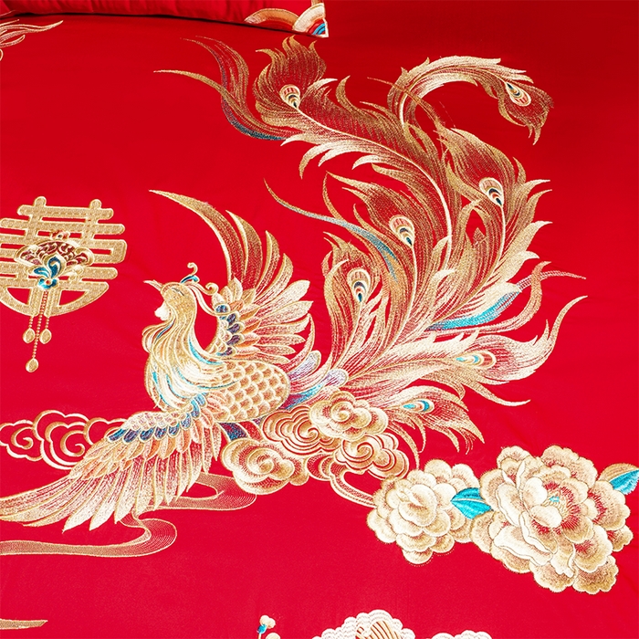 91家纺网 家纺一手货源 找家纺 用心 2025新款婚庆全棉刺绣四件套多件套系列