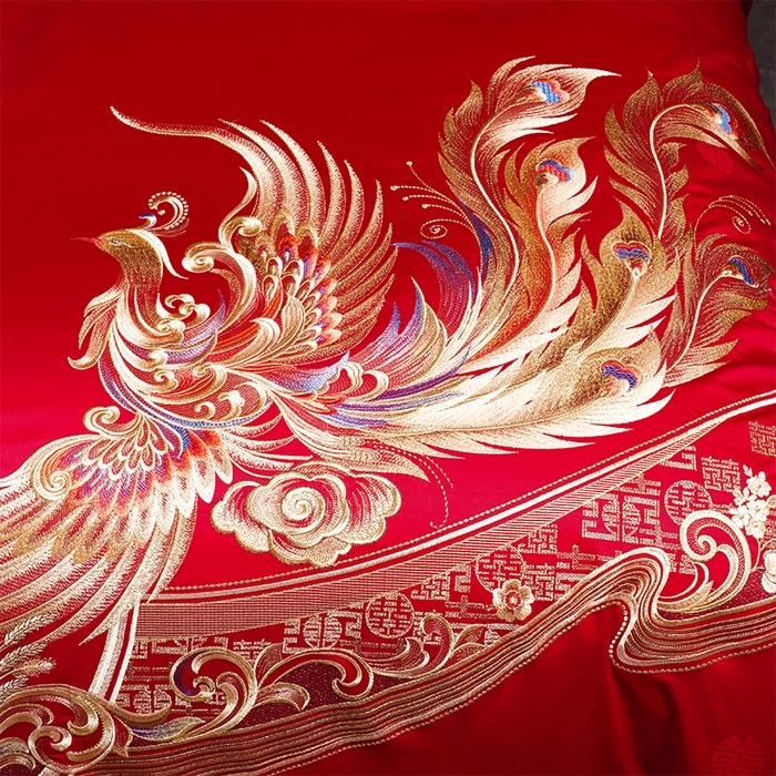 91家纺网 家纺一手货源 找家纺 用心 2025新款婚庆全棉刺绣四件套多件套系列