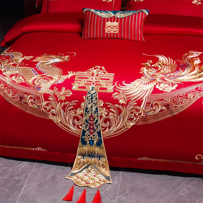 91家纺网 家纺一手货源 找家纺 用心 2025新款婚庆全棉刺绣四件套多件套系列