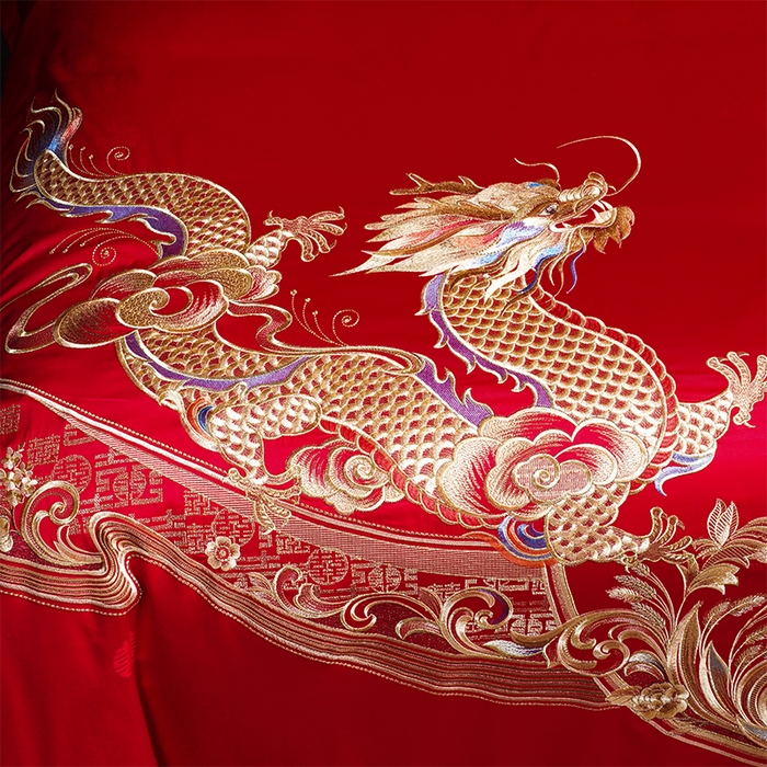 91家纺网 家纺一手货源 找家纺 用心 2025新款婚庆全棉刺绣四件套多件套系列