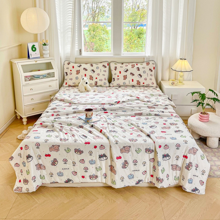 91家纺网 家纺一手货源 找家纺  提供买家秀爆款花型不断货）2025新款A类母婴级宝宝被子豆豆绒牛奶针织棉被子儿童豆豆被大豆被春秋冬被 牛奶针织被-动物世界