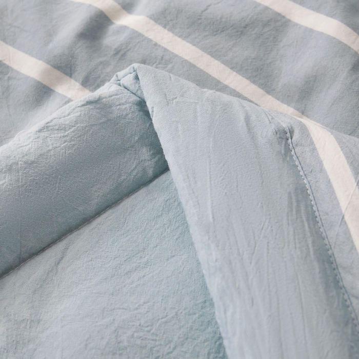 91家纺网 家纺一手货源 找家纺  2025新款无印风新疆棉花夏被夏凉被空调可机洗（提供买家秀 爆款花型 不断货） 蓝宽条