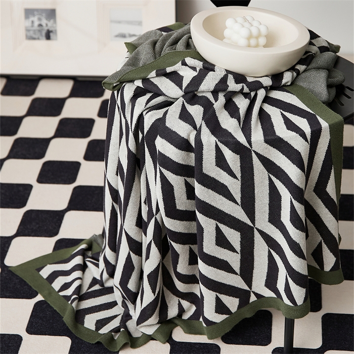 91家纺网 家纺一手货源 找家纺 （总）暖绵绵家纺 2025新款丝光棉毯子-罗文（最低零售价：105元）