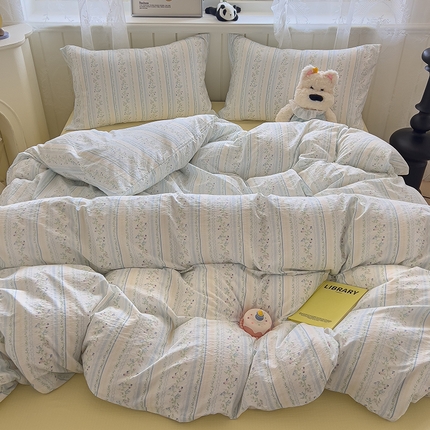 91家纺网 家纺一手货源 找家纺 （总）N先生+V 13814689556 发大图/买家秀 2025新款超柔云感双层纱四件套