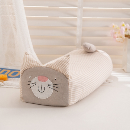 91家纺网 家纺一手货源 找家纺 （总）芯洲 2025新款A类有氧双层纱小猫直播爆款荞麦枕可爱卡通枕头枕芯