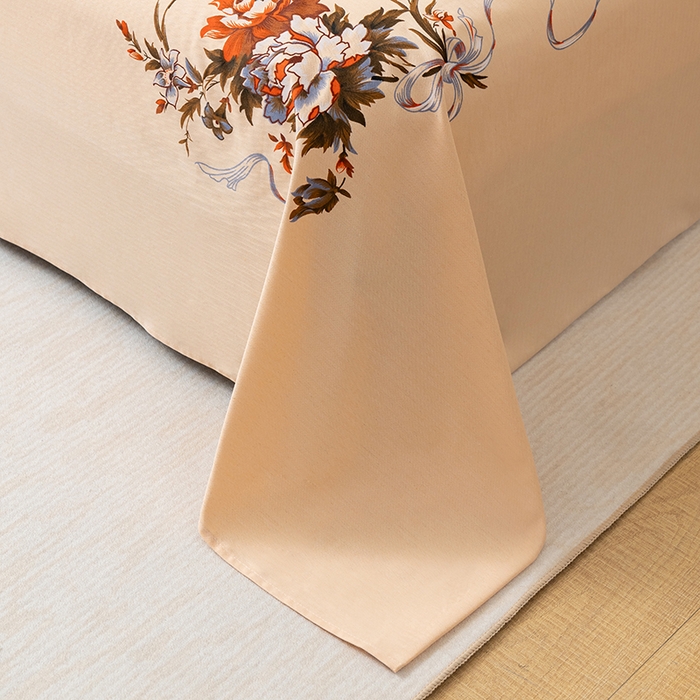 91家纺网 家纺一手货源 找家纺 居美良品 2025新款国民老上海单床单-凤穿牡丹 凤穿牡丹-米黄