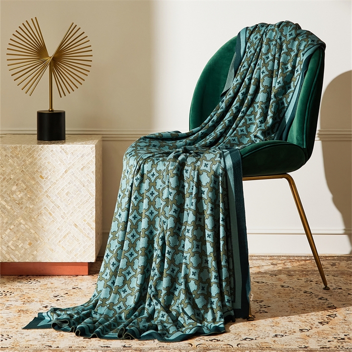 91家纺网 家纺一手货源 找家纺 （总）暖绵绵家纺 2025新款丝光棉毯子-塞布尔（最低零售价：105元）