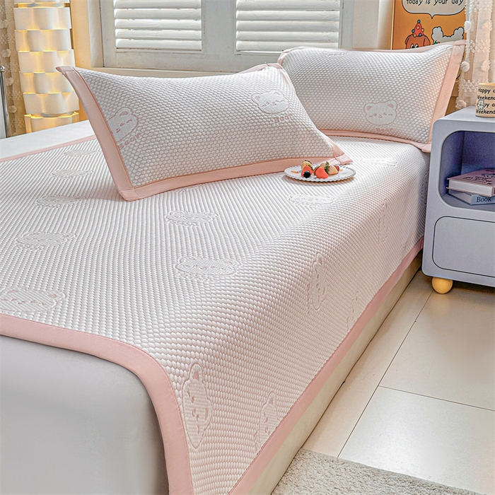 91家纺网 家纺一手货源 找家纺 （总）喜歌家居 2025新款A类刺绣豆豆席小熊