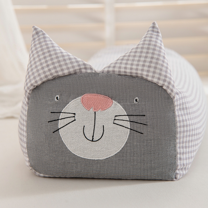 91家纺网 家纺一手货源 找家纺 （总）芯洲 2025新款A类有氧双层纱小猫直播爆款荞麦枕可爱卡通枕头枕芯