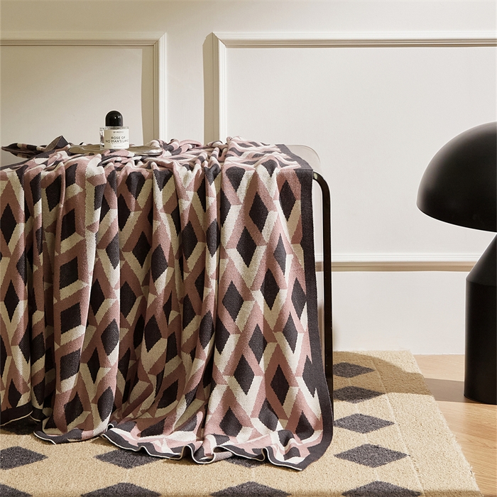 91家纺网 家纺一手货源 找家纺 （总）暖绵绵家纺 2025新款丝光棉毯子-菲莉亚（最低零售价：105元）