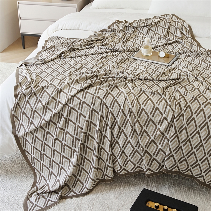 91家纺网 家纺一手货源 找家纺 （总）暖绵绵家纺 2025新款丝光棉毯子-奥利安（最低零售价：105元）