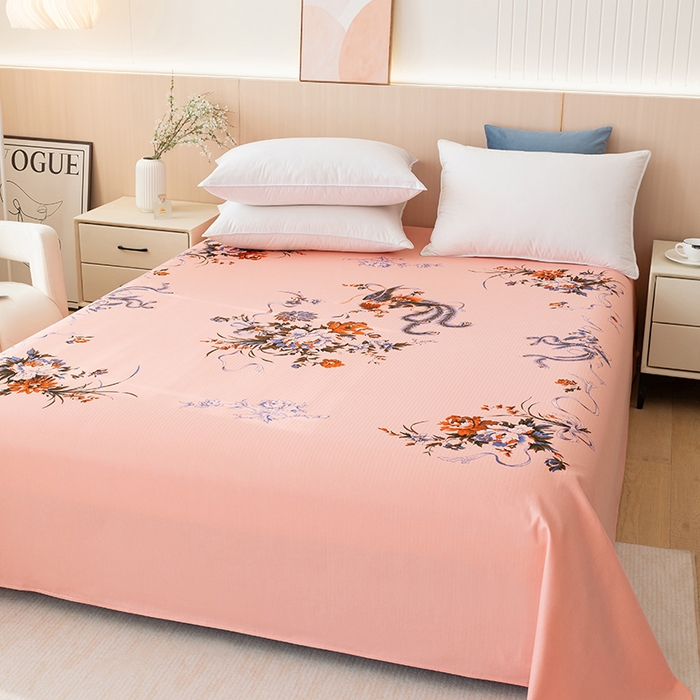 91家纺网 家纺一手货源 找家纺 居美良品 2025新款国民老上海单床单-凤穿牡丹 凤穿牡丹-玉色