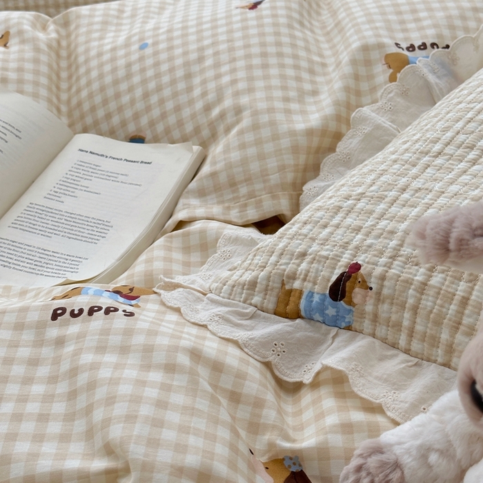 91家纺网 家纺一手货源 找家纺 （总）佰织鑫2025新款纯棉砂洗全棉床盖款四件套-花蔓系列