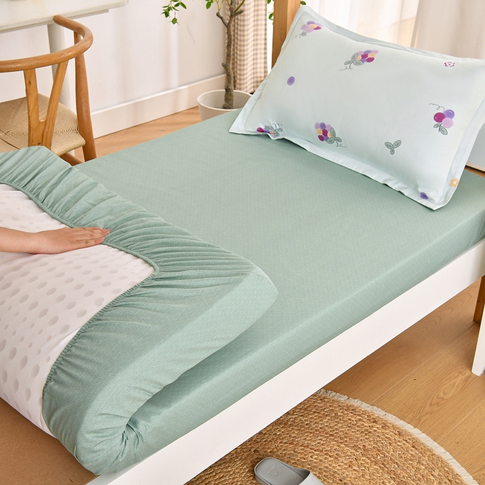 91家纺网 家纺一手货源 找家纺 乐旗家纺 2024新款13372全棉学生宿舍床单款三件套纯棉六件套 多肉葡萄