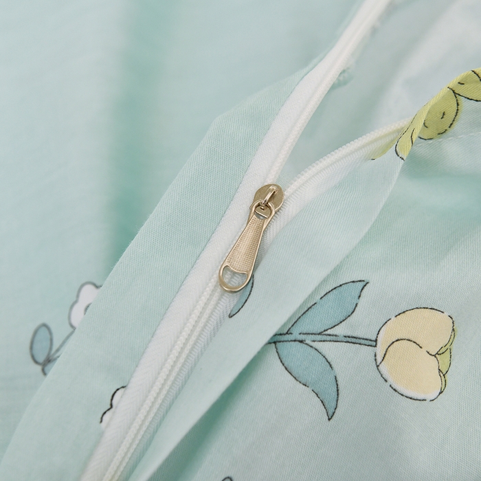 91家纺网 家纺一手货源 找家纺 乐旗家纺 2024新款13372全棉学生宿舍床单款三件套纯棉六件套 花漫漫