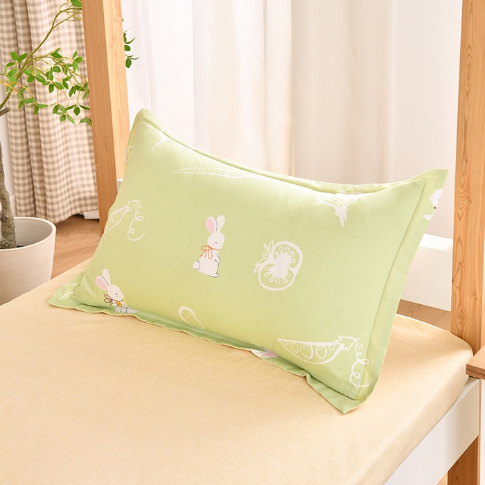 91家纺网 家纺一手货源 找家纺 乐旗家纺 2024新款13372全棉学生宿舍床单款三件套纯棉六件套玉兔