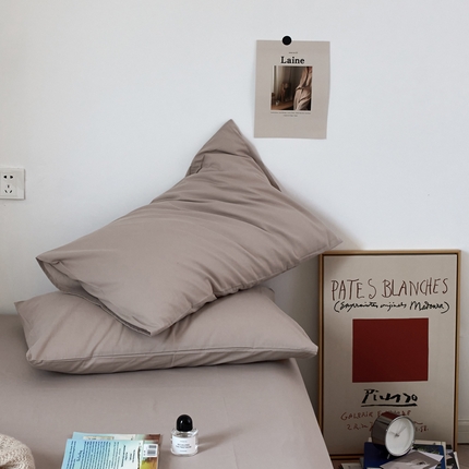 91家纺网 家纺一手货源 找家纺 （总）Mr.pig猪先生水洗棉 2025新款纯色水洗棉枕套