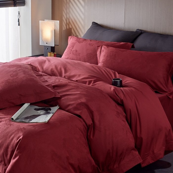 91家纺网 家纺一手货源 找家纺 （总）云胡 2025新款50s双股长绒棉四件套-柏林庄园