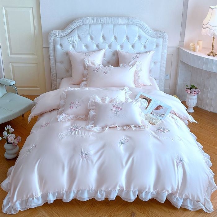 91家纺网 家纺一手货源 找家纺 （总）云胡 2025新款A类天丝棉四件套-罗马假日