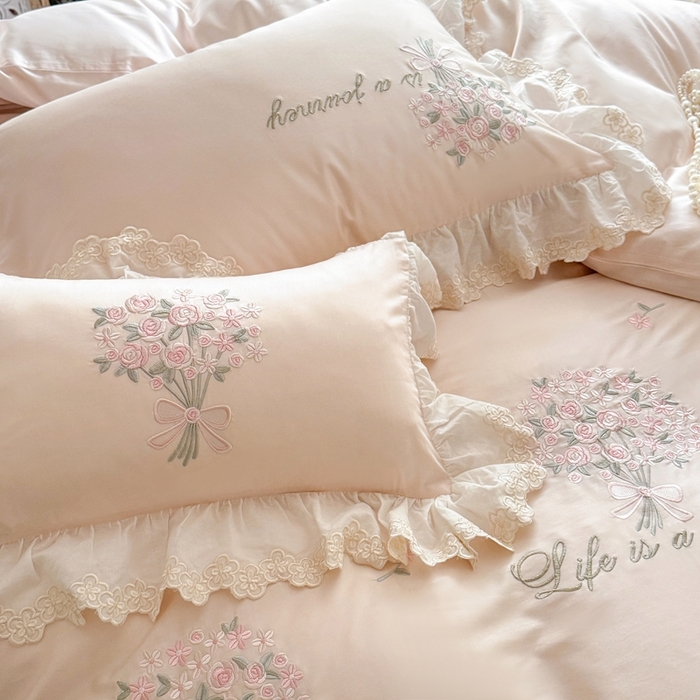 91家纺网 家纺一手货源 找家纺 （总）云胡 2025新款A类提花天丝棉四件套-浪漫主义