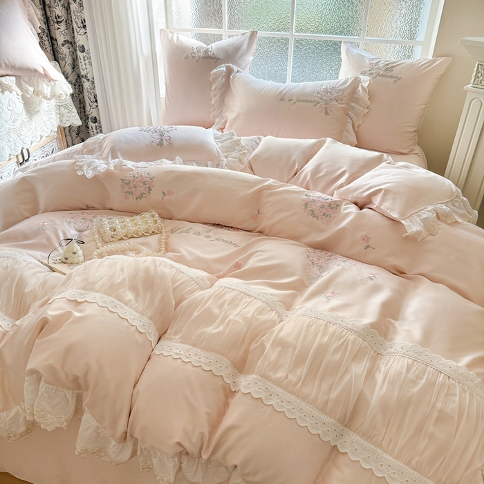 91家纺网 家纺一手货源 找家纺 （总）云胡 2025新款A类提花天丝棉四件套-浪漫主义