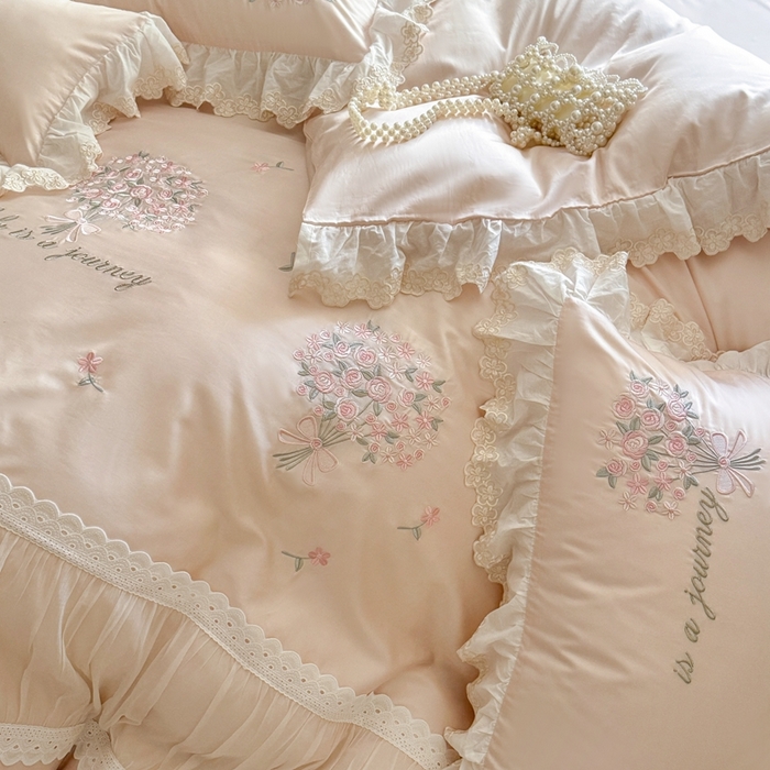 91家纺网 家纺一手货源 找家纺 （总）云胡 2025新款A类提花天丝棉四件套-浪漫主义