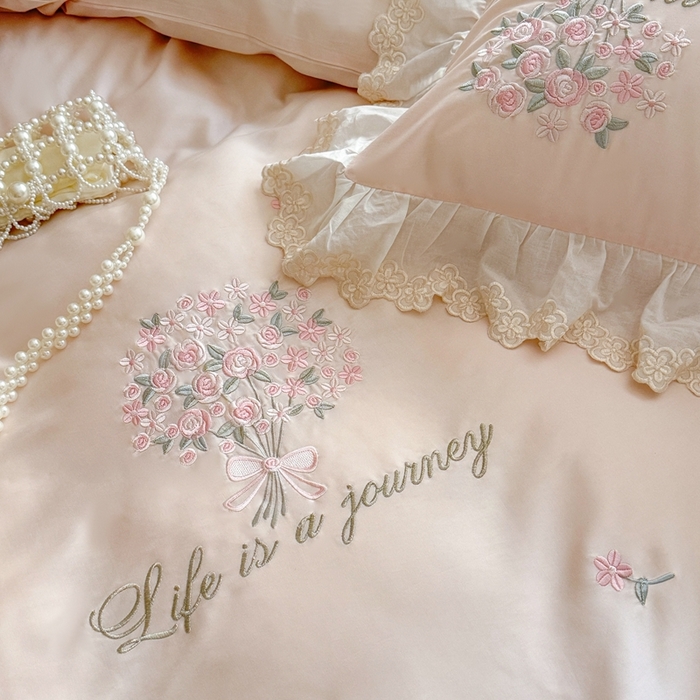 91家纺网 家纺一手货源 找家纺 （总）云胡 2025新款A类提花天丝棉四件套-浪漫主义